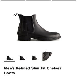 NWOT HUNTER Men's Refined Slim Fit Chelsea Boots